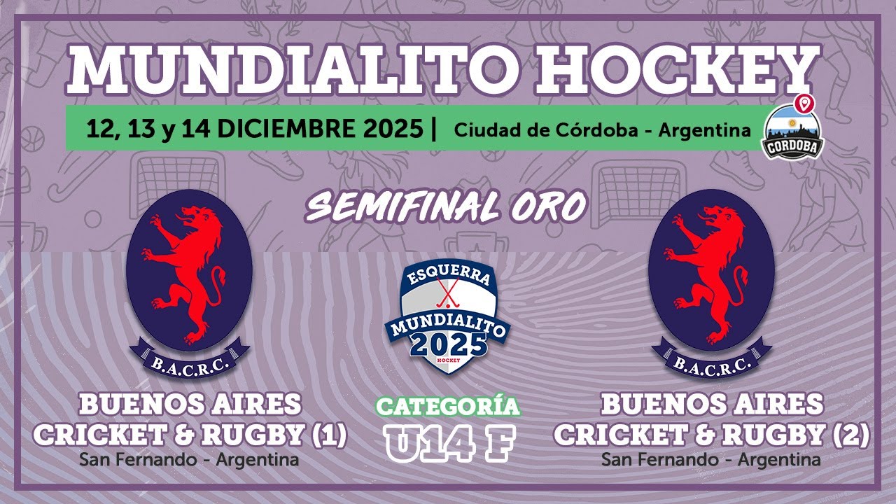 U14 F Semifinal ORO - BACRC 1 (San Fernando, Argentina) vs BACRC 2 (San Fernando, Argentina)