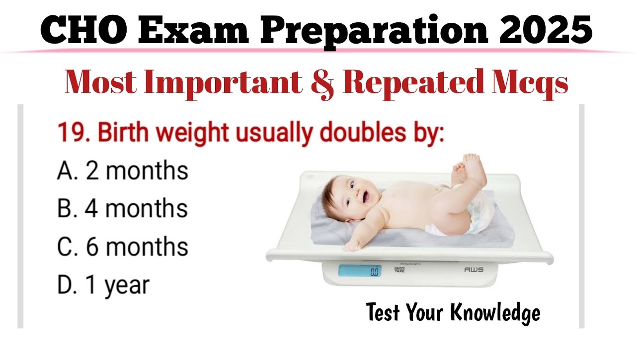 CHO Exam Preparation 2025 | CHO Previous Year Questions | MCQ for cho exam #cho #staff_nurse