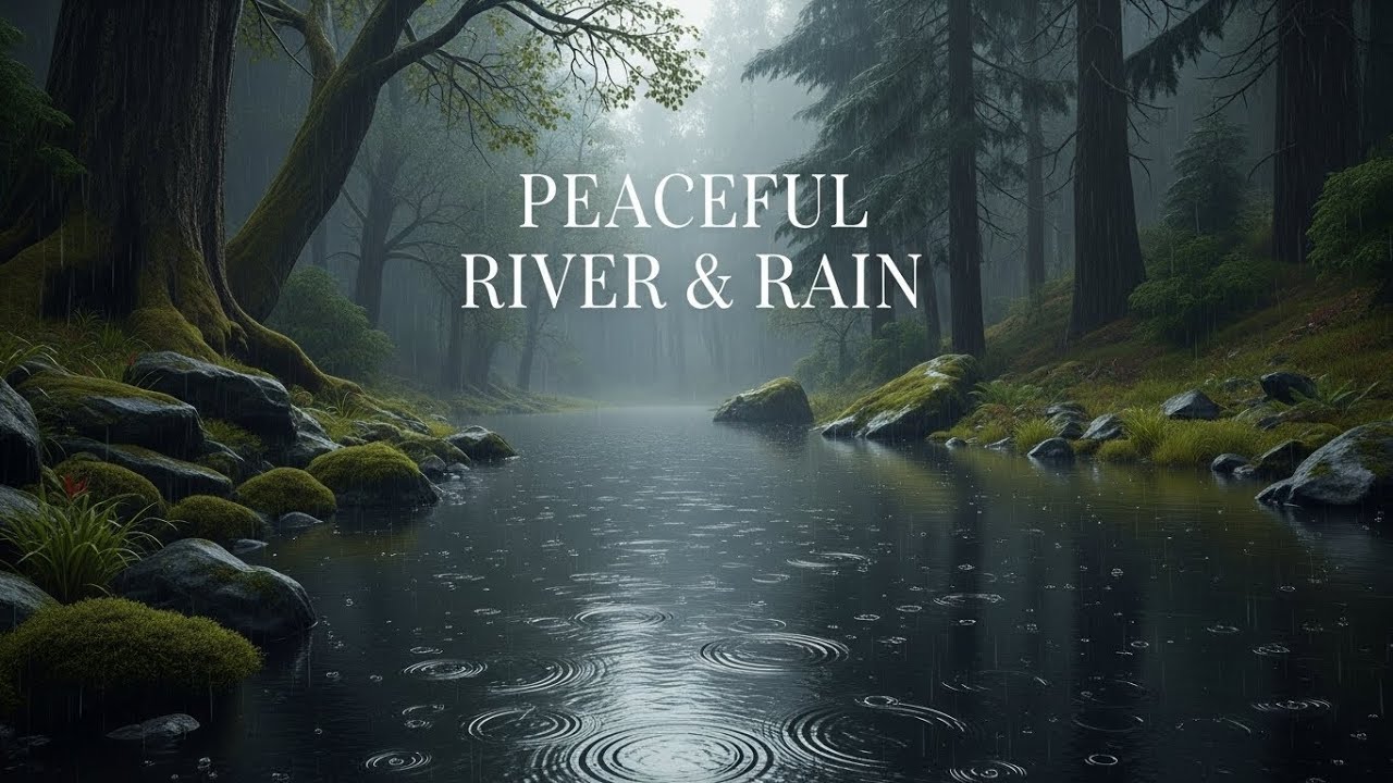 Soothing Gentle Rain Sounds with River Soundscape for Better Sleep and Calm Mind