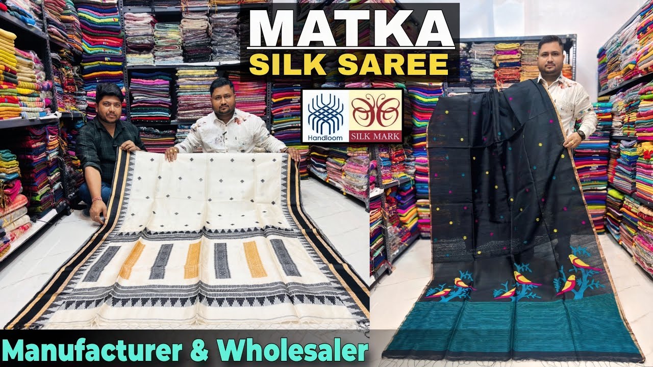 100% Pure Matka Silk / 120 Count Linen / Pure Tussar / Resham Muslin / Pure Tissue Handwoven Saree