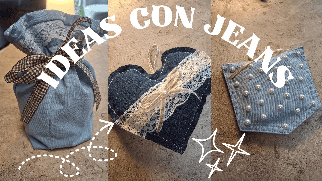 3 Manualidades Fáciles con Jeans Viejos | Ideas de Reciclaje Creativo