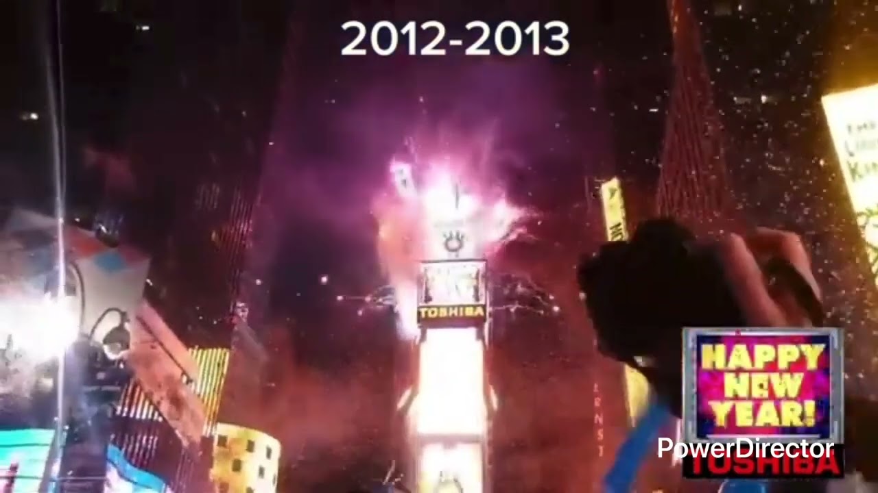 Times Square New Year's Ball Drop (2000-2026) crowd view