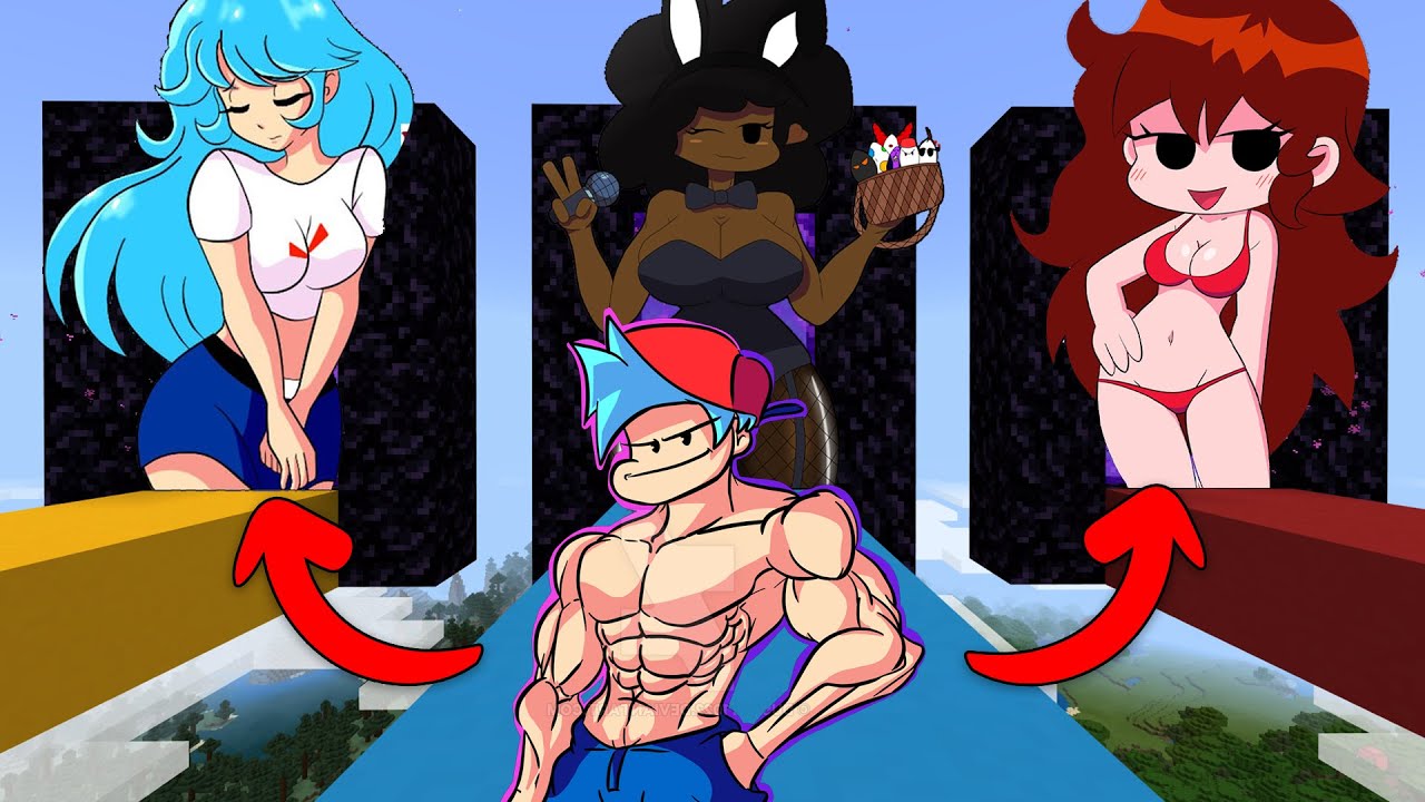 FNF Naked Boyfriend DO NOT CHOOSE THE WRONG PORTAL (Girlfriend Or Carol Or Miku)