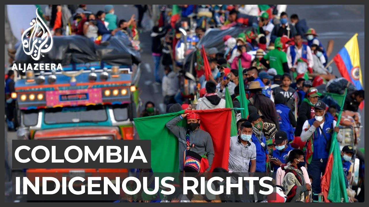 Indigenous Colombians protest to demand end to drug violence