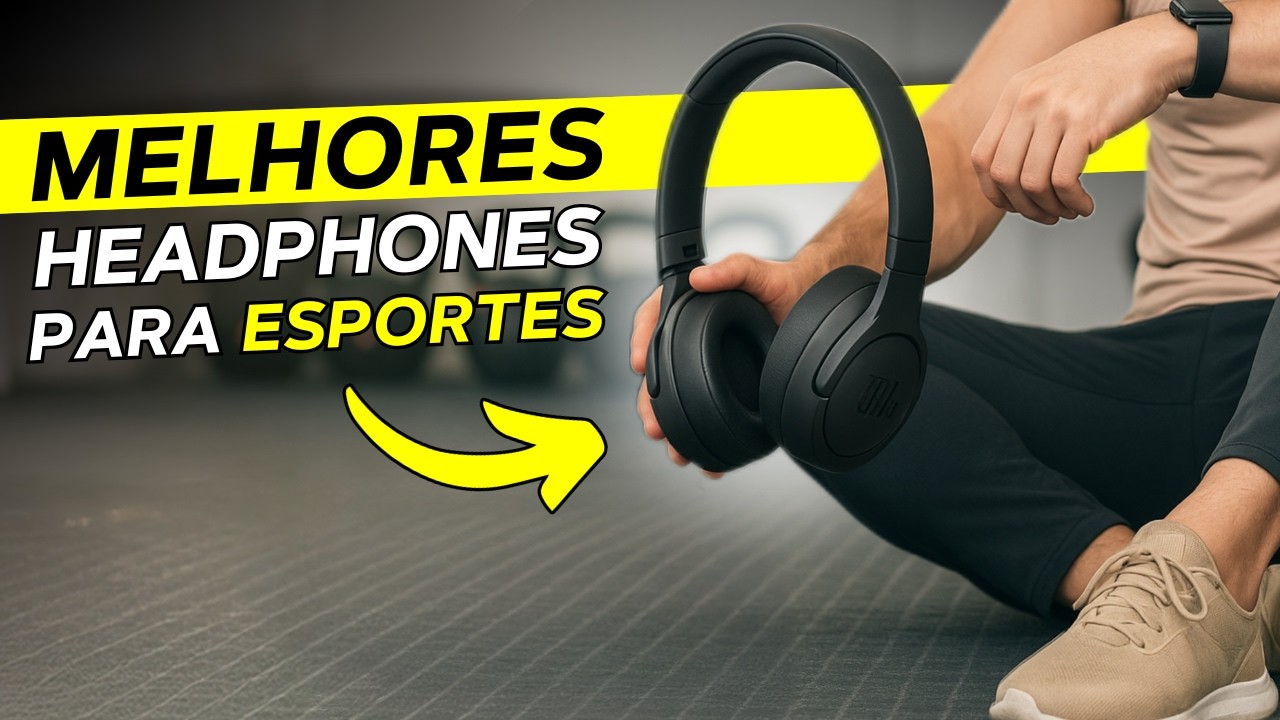TOP 5 MELHORES HEADPHONES BLUETOOTH para ESPORTES (ACADEMIA, CORRER e TREINAR) em 2025