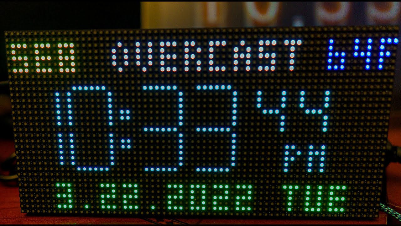 Morphing Clock using a 64x32 RGB Display
