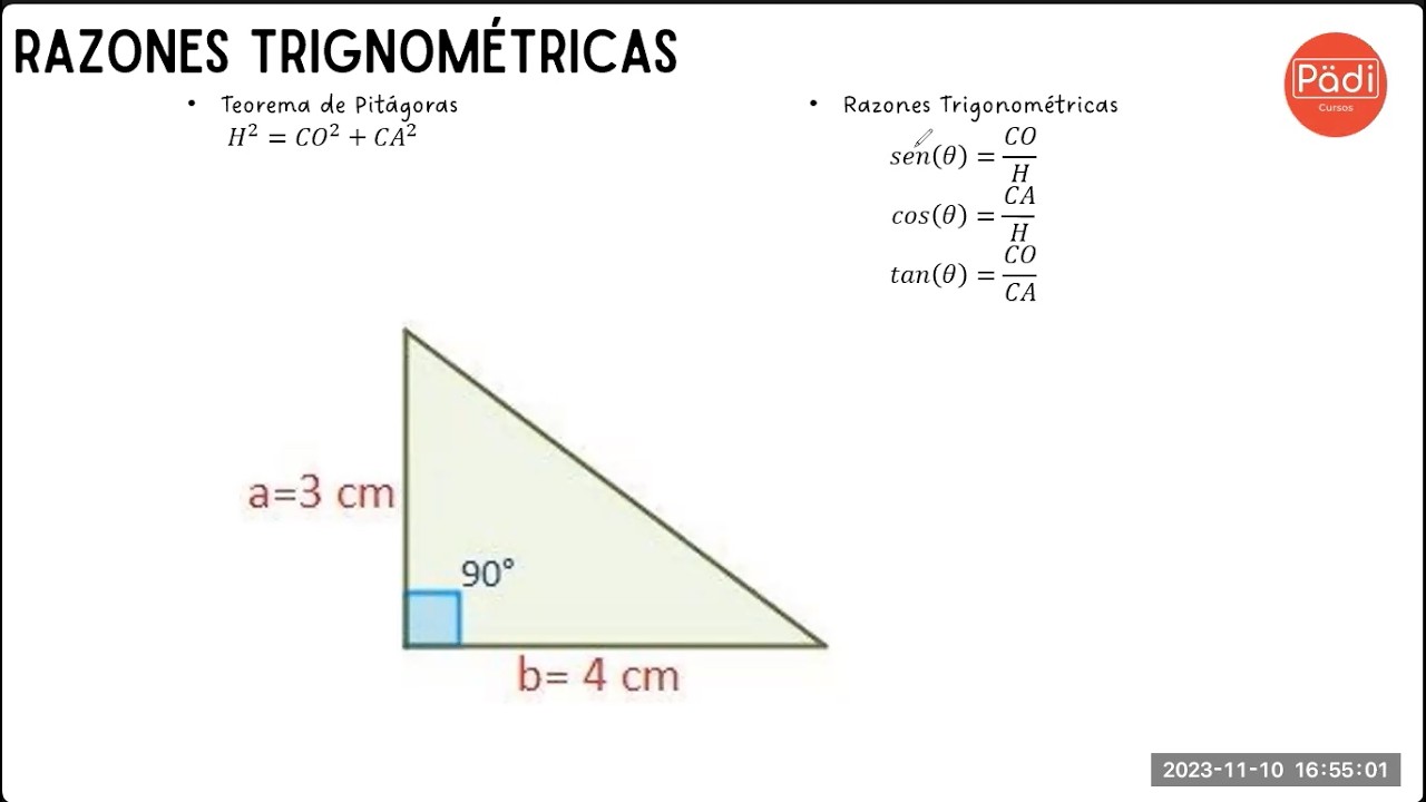 Razones trigonométricas/ Pensamiento Matemático/ EXANI-II