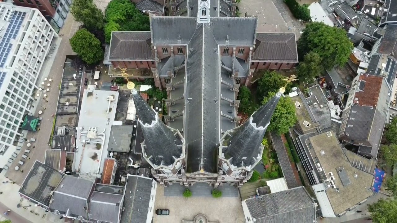 Tilburg stad 1080p drone chillout muziek
