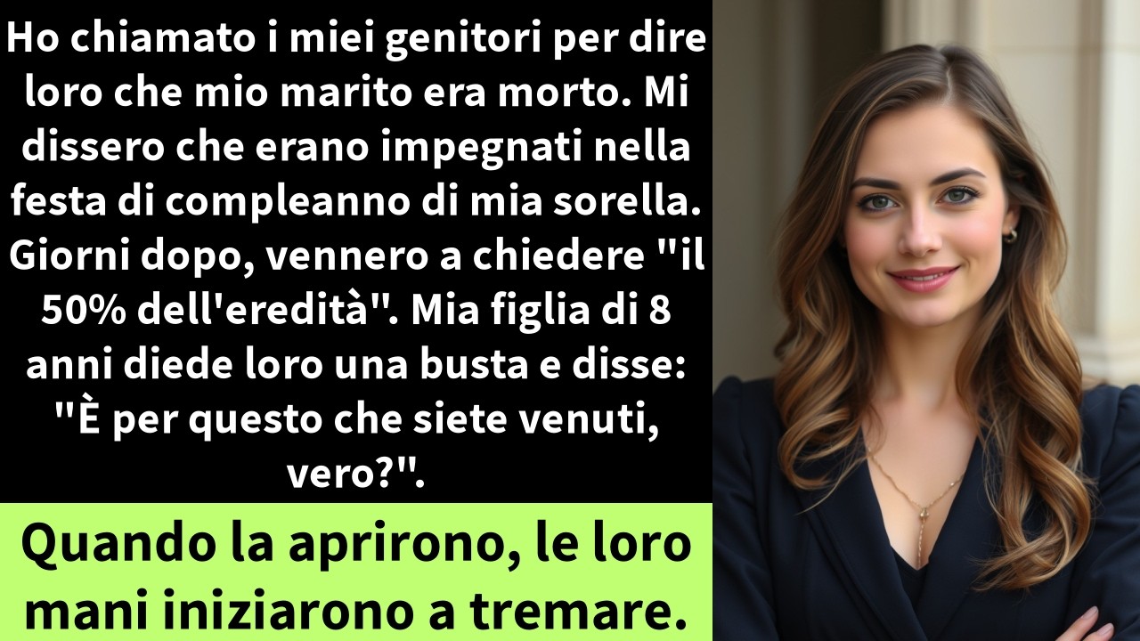 Ho chiamato i miei genitori per dire loro che mio marito era morto. Mi dissero che erano impegnati