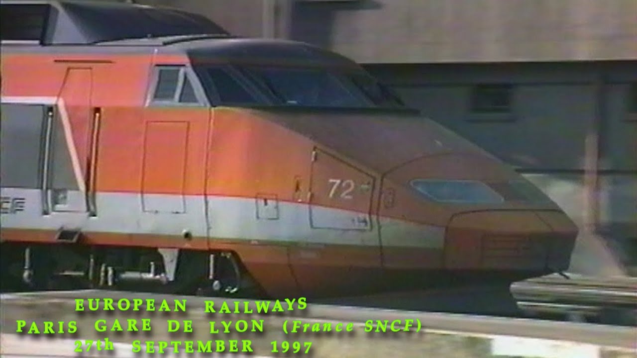 European Railways in the 1990s Paris Gare De Lyon (France SNCF) on 27th September 1997
