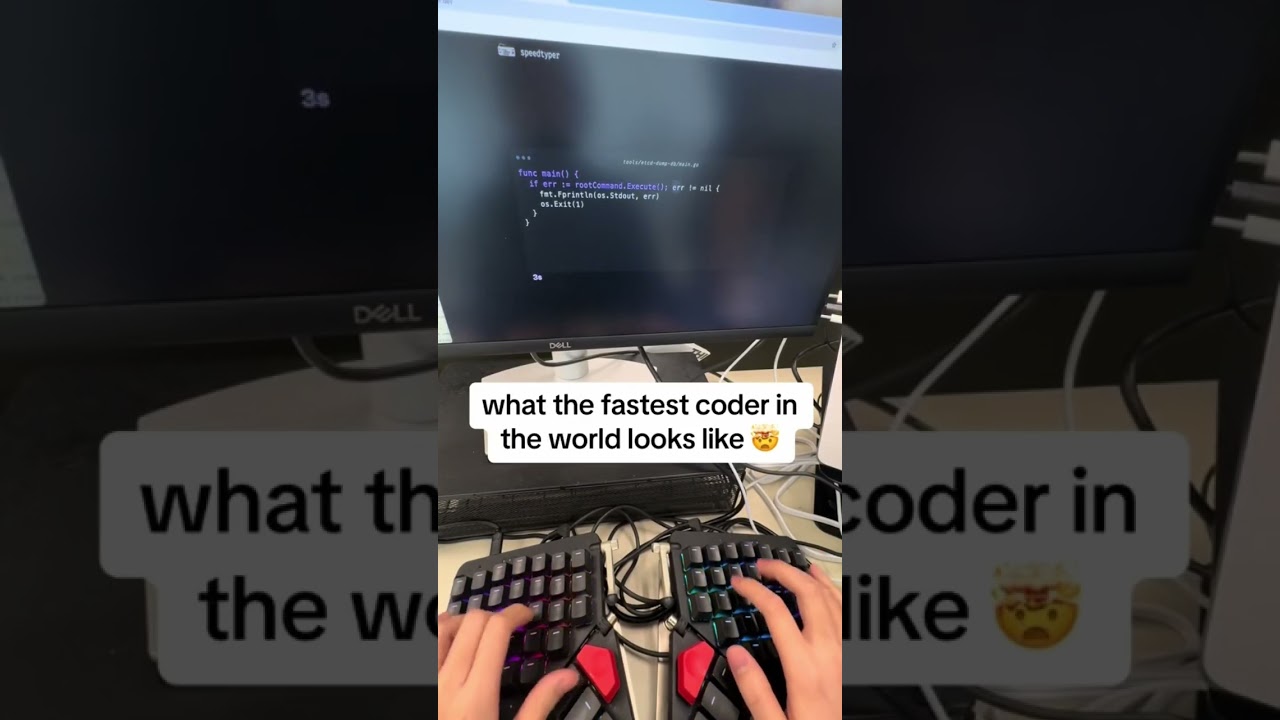 what the world&rsquo;s fastest coder looks like 🤯 #cs #typing #coding #programming #developer
