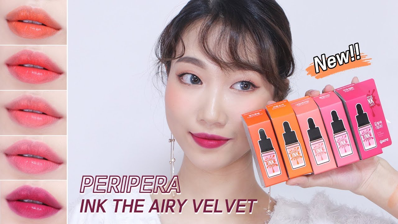 봄신상! 페리페라 잉크 더 에어리 벨벳 5컬러 리뷰🌸 (착색?장점?단점?) | 영업왕민스코 Minsco