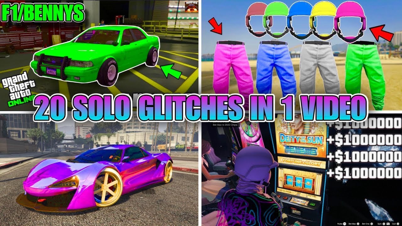 *SOLO* 20 GTA Glitches In 1 Video After 1.72!- The Best GTA 5 Glitches All In 1 Video