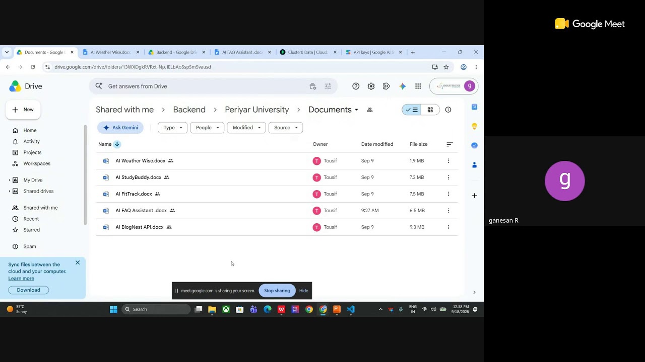 TN Skills-Periyar University AI Augmented Backend Project Development Session