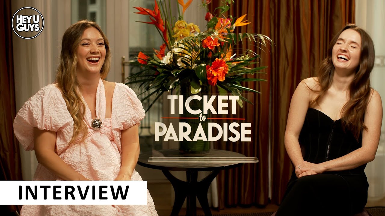 Ticket to Paradise - Billie Lourd & Kaitlyn Dever on cake with dolphins, favourite on-set moments