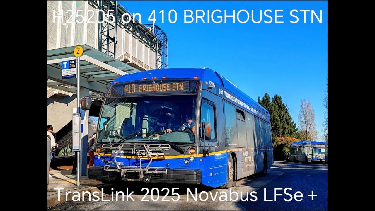 TransLink 2025 Novabus LFSe+ (H25205) on 410 BRIGHOUSE STN