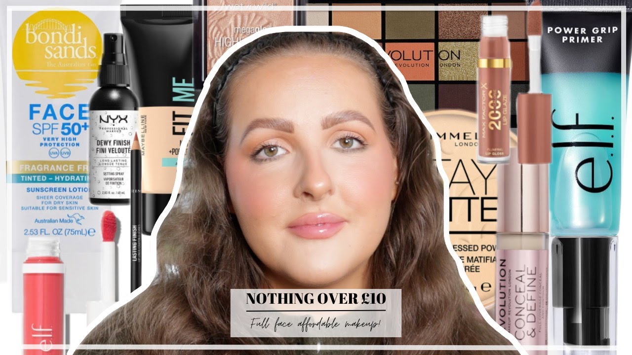 FULL FACE OF NOTHING OVER £10 | Affordable makeup