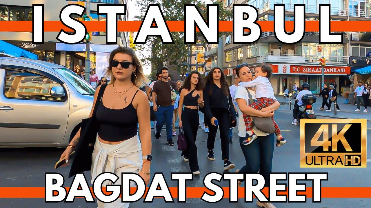 Istanbul Turkey 2023 Bagdat Street 8 October Walking Tour | 4K UHD 60FPS