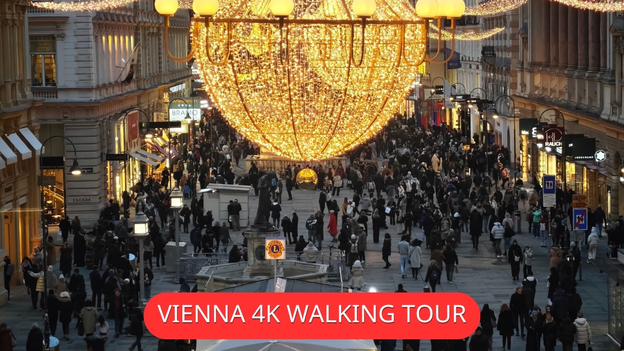 🎄✨Christmas Lights in the City Center of Vienna | Virtual Tour in 4K