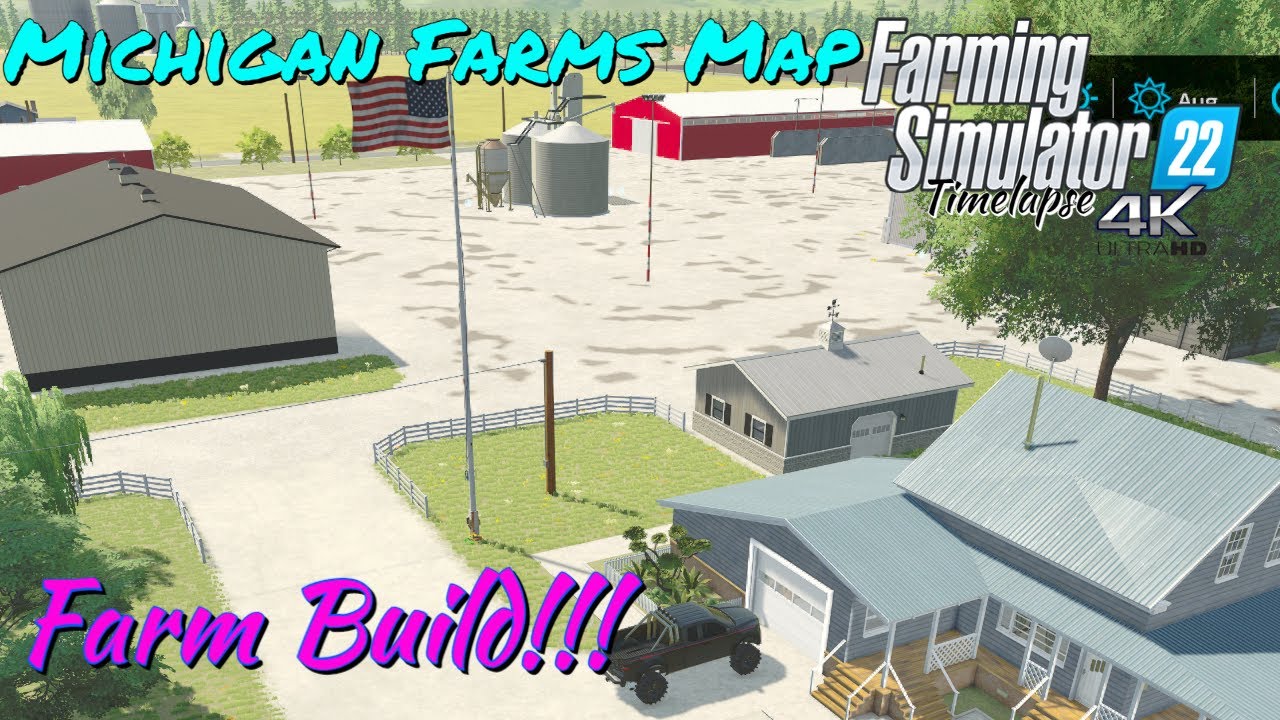Michigan Farms Map | CUSTOM FARM BUILD!!! | FS22 Timelapse 4K | Xbox Series X
