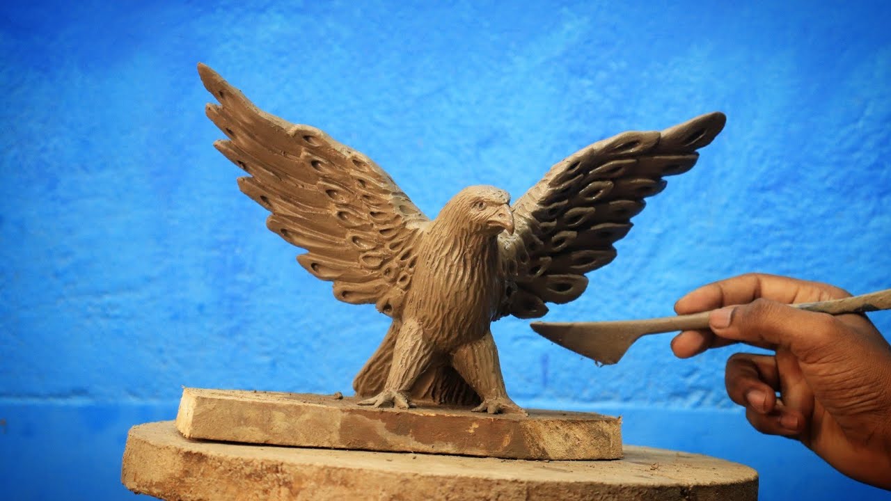 How to make eagle bird with clay | clay bird making | clay modelling