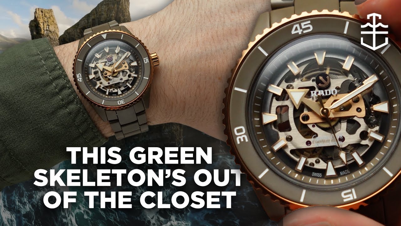 Rado Captain Cook Ceramic Skeleton gets a green and gold Aussie update
