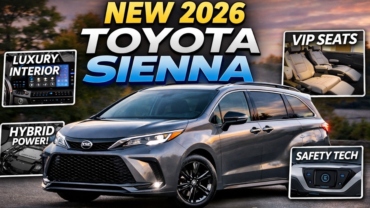 New 2026 Toyota Sienna - Luxury Interior & Exterior Walkaround Overview