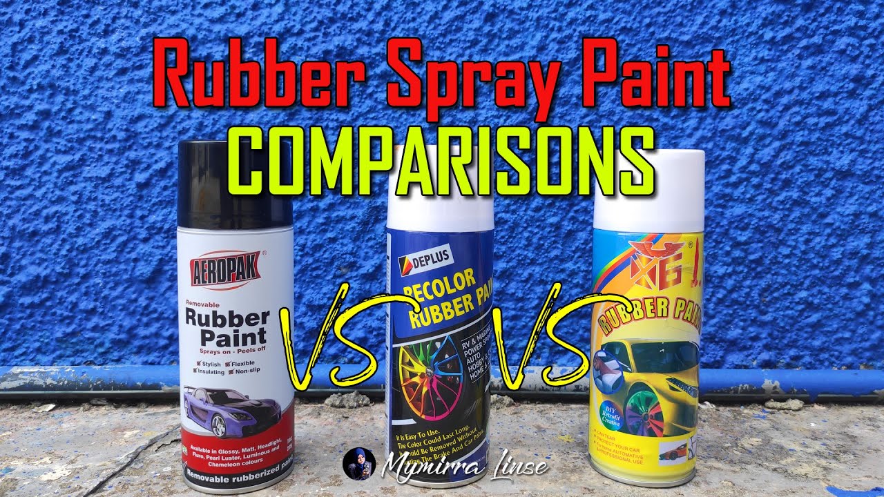 Rubber spray paint comparisons // #aeropak #deplus #x6 #rubberspray