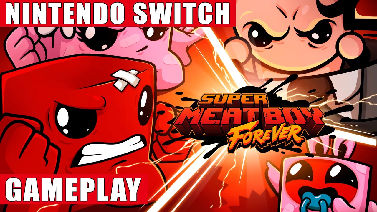 Super Meat Boy Forever Nintendo Switch Gameplay