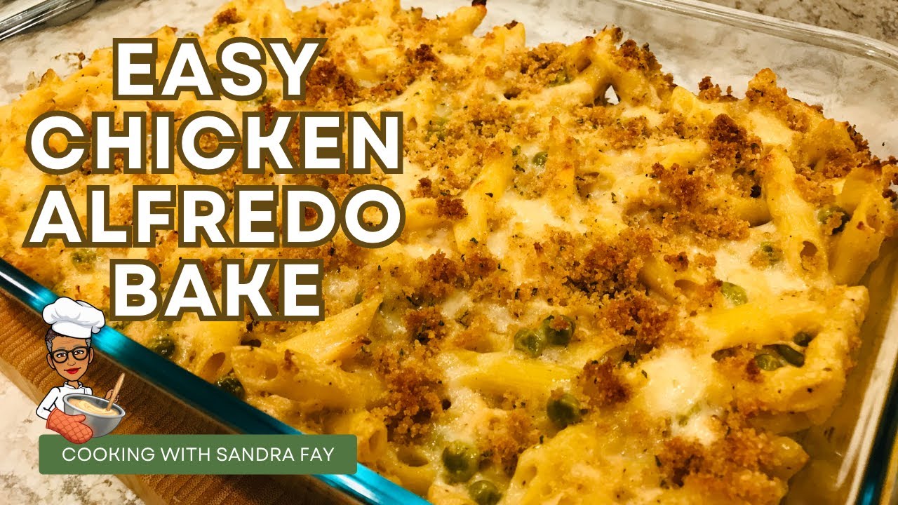 Easy Chicken Alfredo Bake Recipe | Pasta Side Dish | One Dish Meal | Easy Casserole Recipe