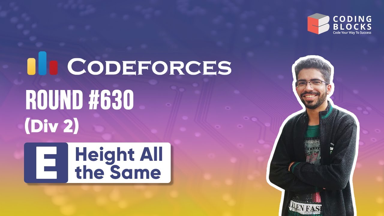 Codeforces Round 630, 1332 E- Height All the Same | Competitive Coding