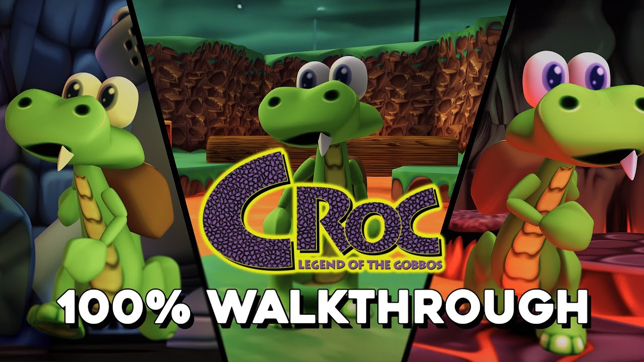 Croc Legend Of The Gobbos Remastered Full Game 100% Walkthrough (All Gobbos, Gems And Secrets)