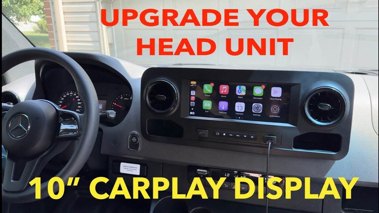 New head unit with Apple car play. Sprinter camper van built series. EP7