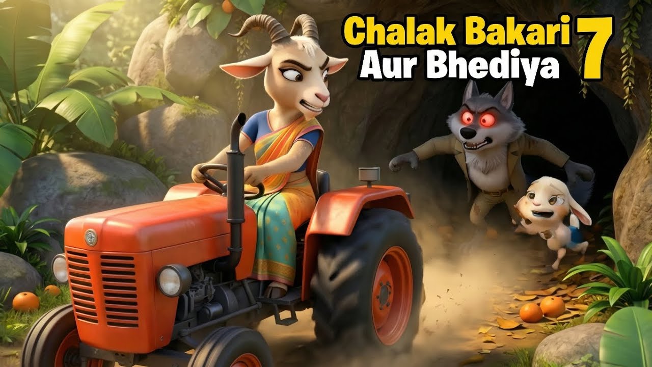 चालाक बकरी और भेड़िया 🐐🐺 | मज़ेदार नैतिक कहानी Part 7 | Kids Moral Story in Hindi
