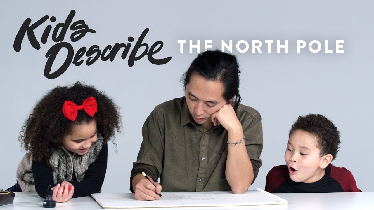 Kids Describe North Pole to Koji the Illustrator | Kids Describe | HiHo Kids