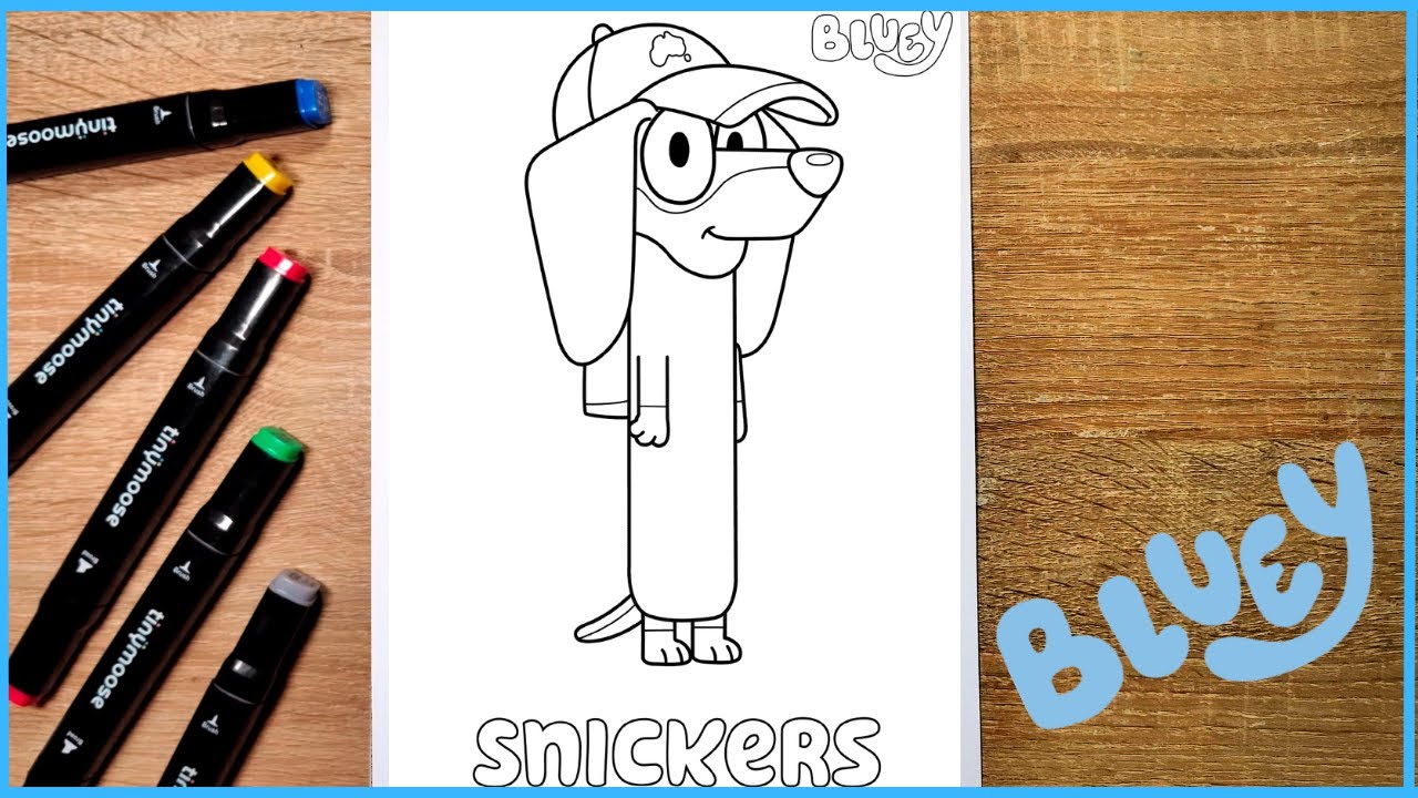 Coloring page | Snickers from Bluey | for kids 🎨