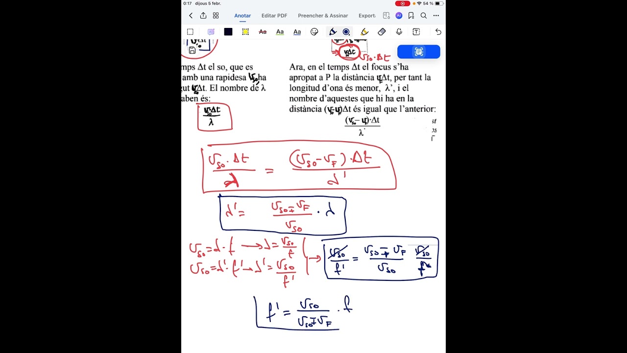 teoria efecte doppler vàlida per exercicis efecte Dopple pbau