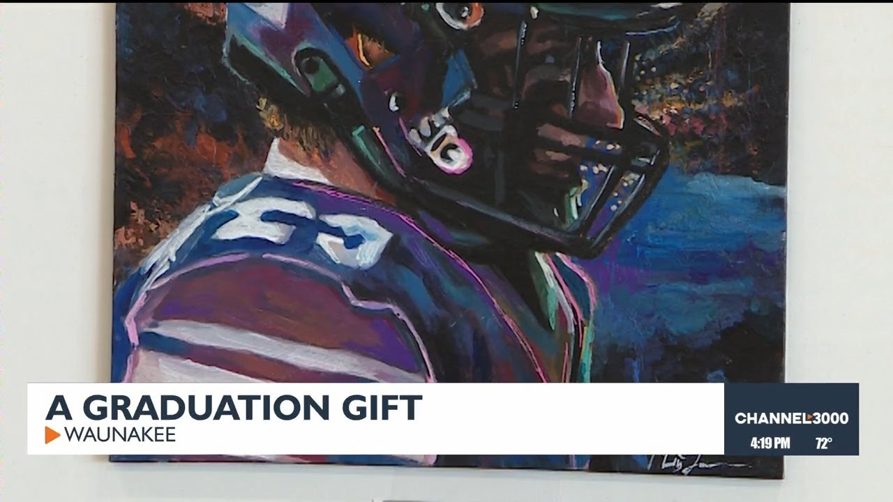 Waunakee High School senior gifts classmates portraits