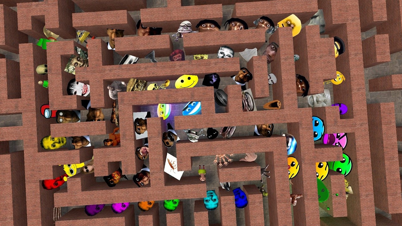 Muai Uncle Nico's Family Obunga Family Selene Yoshie And Others In The Maze Nextbot Gmod #nextbot