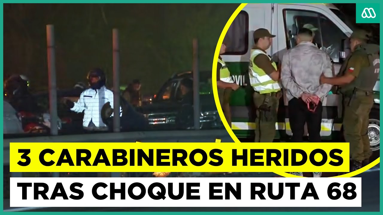 Accidente en ruta 68: Hombre bajo efectos del alcohol chocó patrulla policial que iba a operativo