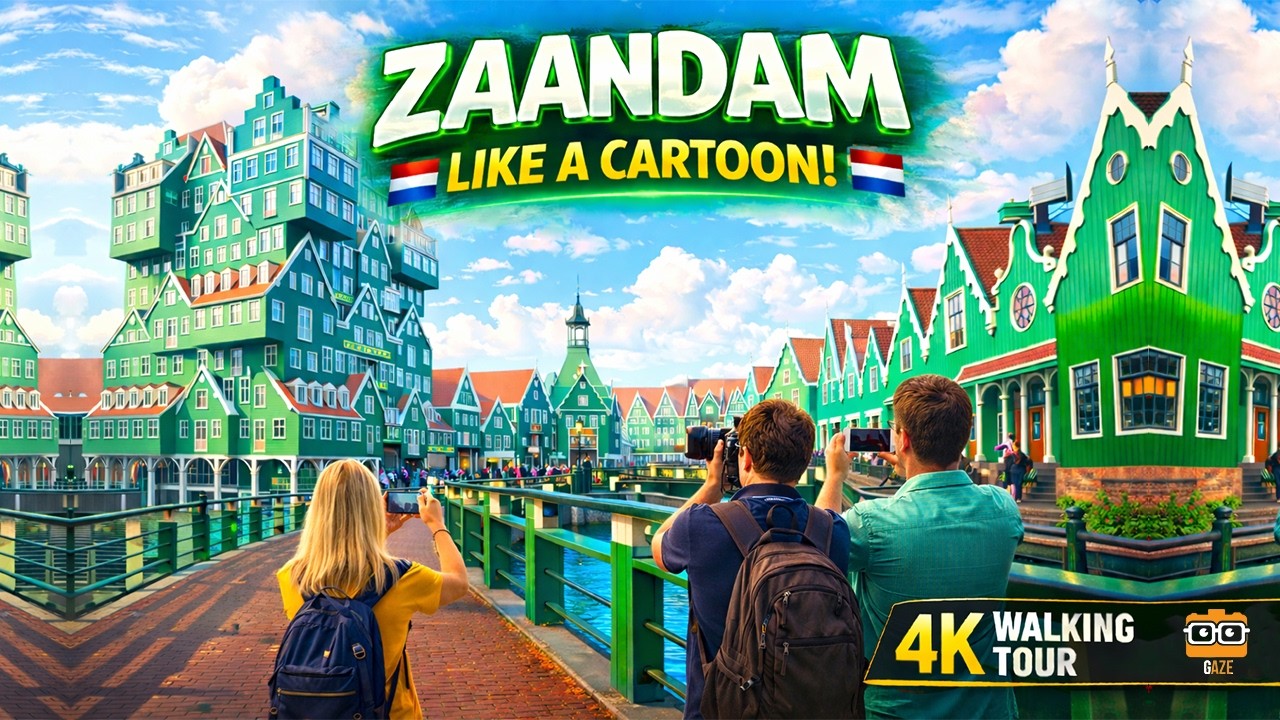 This Dutch City Looks Like a Cartoon! 🇳🇱 | Zaandam Walking Tour 4K - Unique Dutch city
