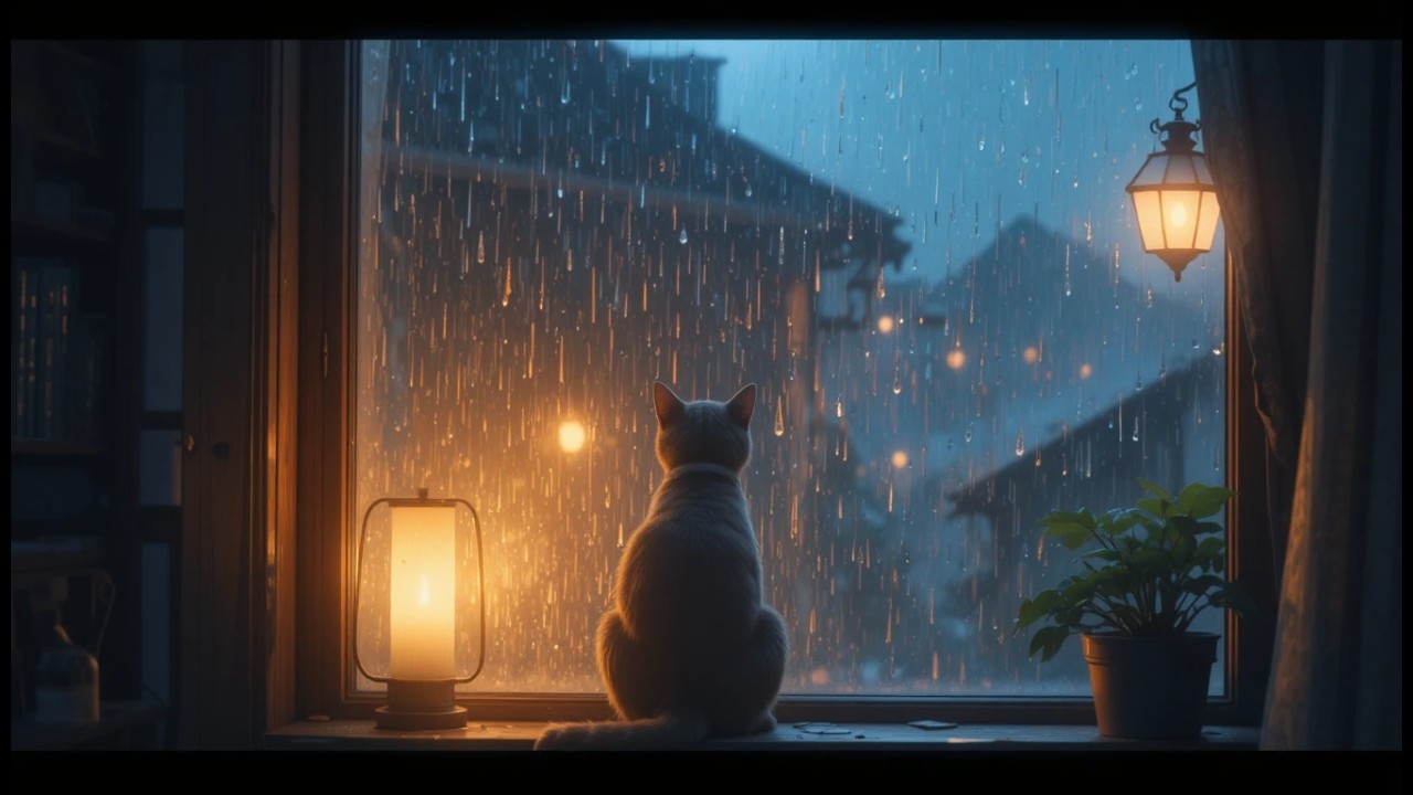 Sleepy Lofi – 5 Hours of Calm Night Vibes ☕️ Study Music Lofi Rain Chillhop Beats ☔️