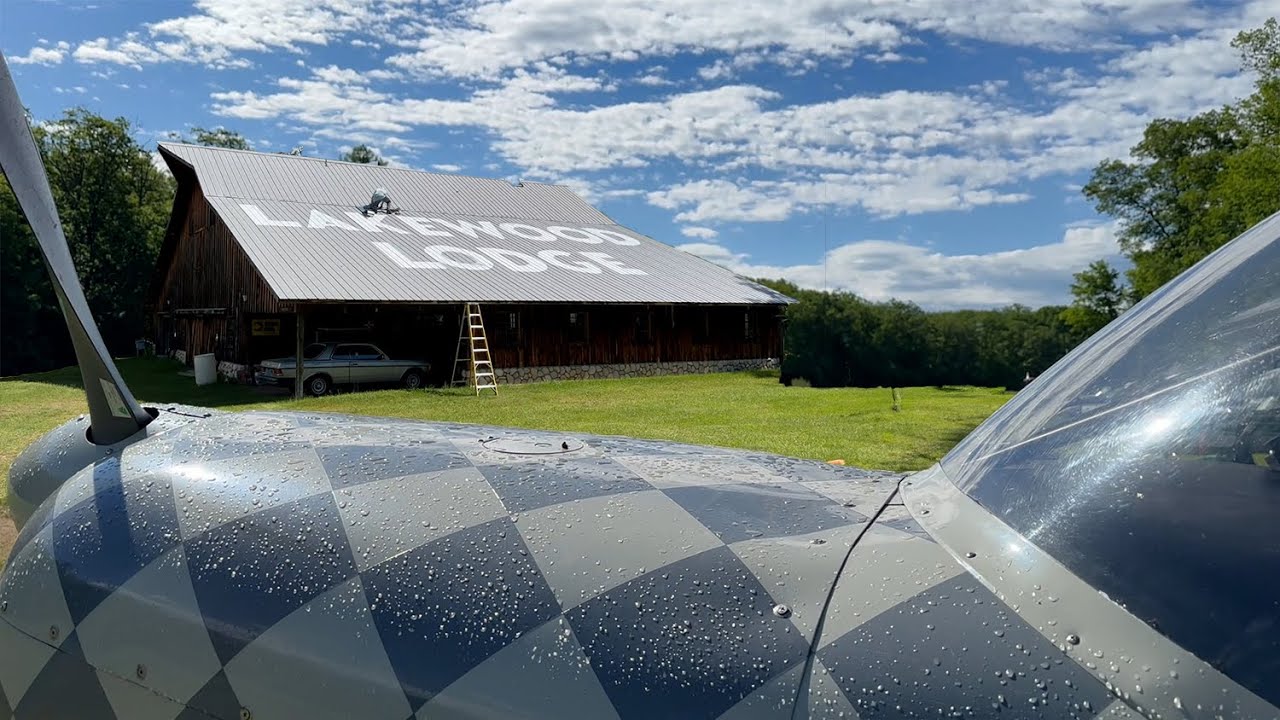 Flying to Lakewood Lodge