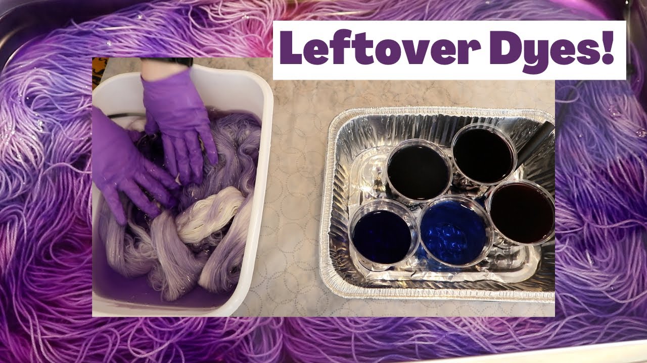 Dyeing Yarn with Leftover Dye Powder from Speckling