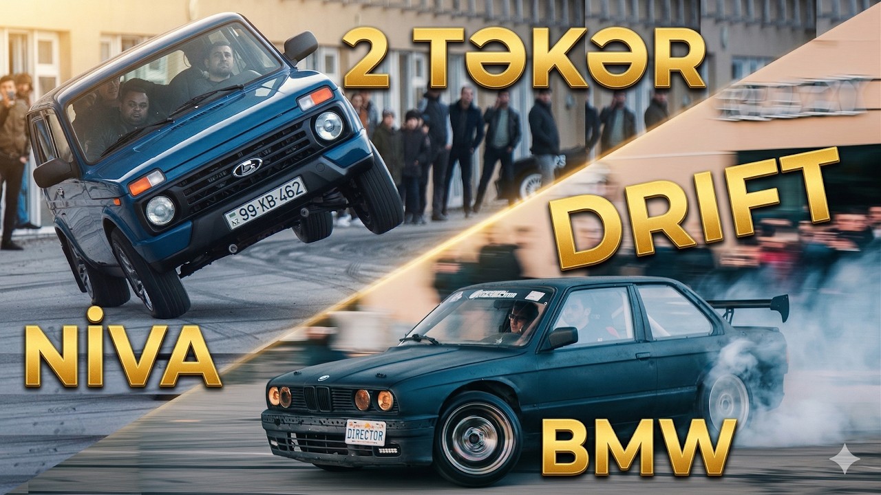 Niva ilə 2 təkər | BMW ilə Drift 🔥 | Bol aksiyonlu VLOG 🤩