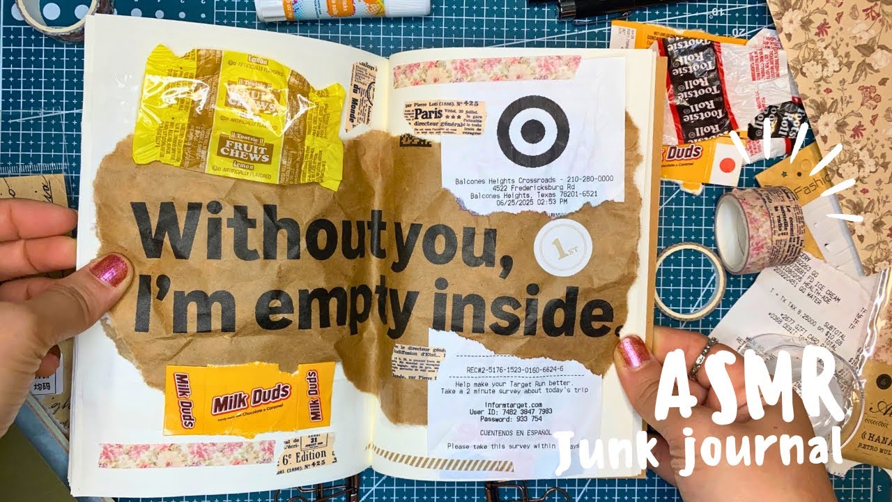 ASMR junk journal with me ✨