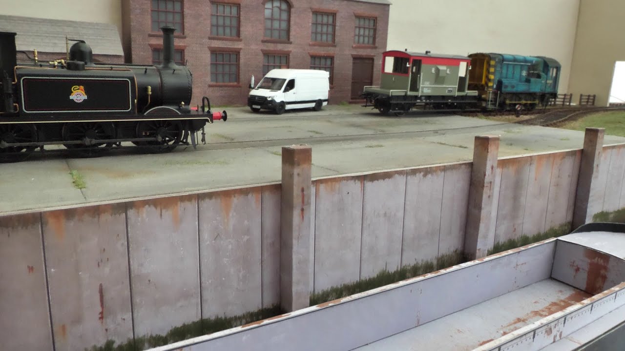O gauge Micro layout Part 6, Getting there. Signals , Ballasting, Weathering, Buildings.