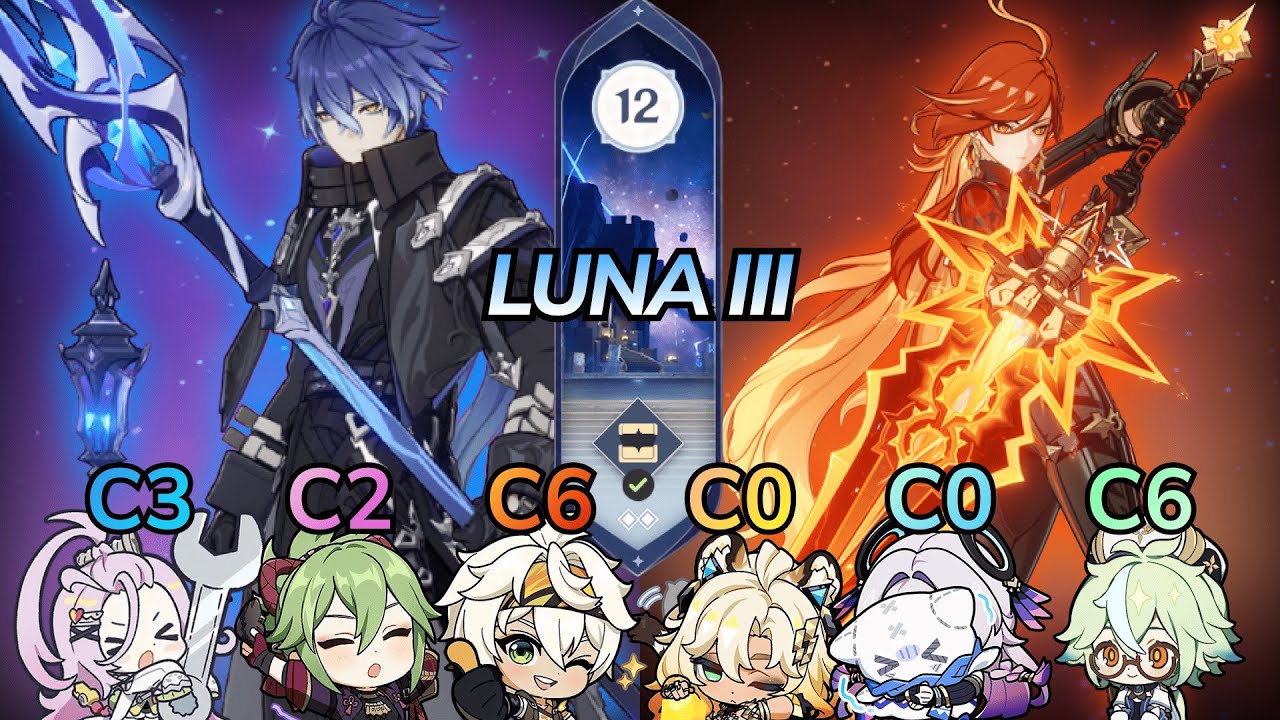 C1 Flins & C1 Mavuika / Abyss Luna III Mid December Floor 12 / Genshin Impact 6.2