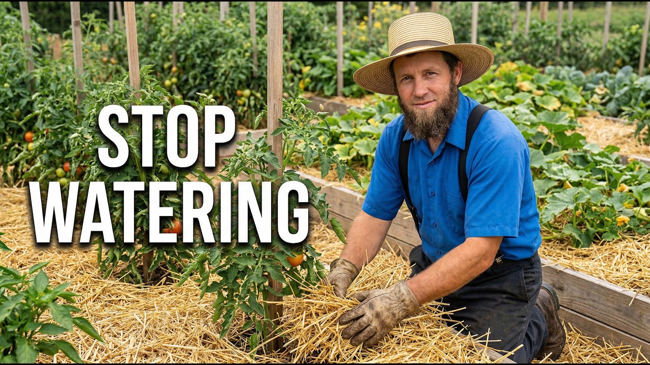 Секрет амишского мульчирования, который сократит полив вдвое.
