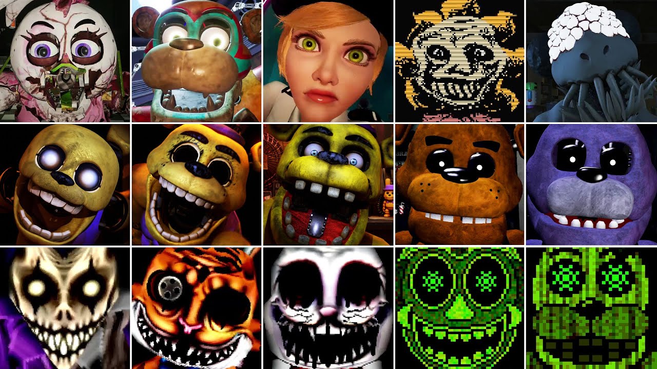 Jumpscares Collection #45 - feat. FNAF SB Enhanced, Amanda, Bloody Nights, Mr. Hopp's, etc
